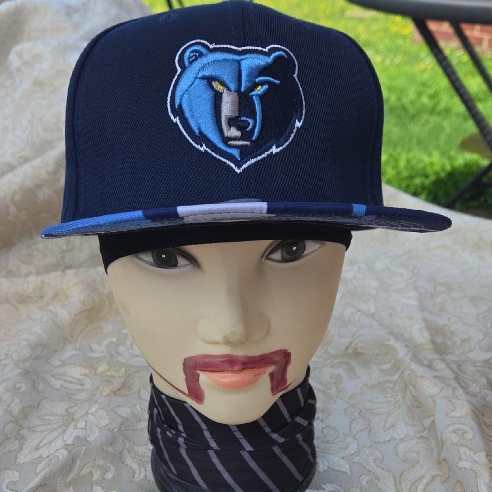 Navy Blue Cap Grizzlies Logo